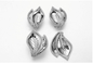 Striped Leaves Earrings 925 Silver CZ Earrings Nature Series Customized